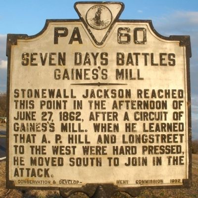 Seven Days Battles Marker. Click for full size. Seven Days Battles Marker image. Click for full size.