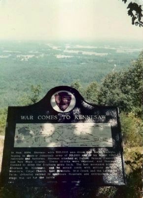 War Comes To Kennesaw Marker image. Click for full size.