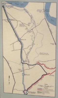 Map of Union Fortifications Near Richmond image. Click for full size.