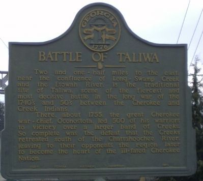 Battle of Taliwa Marker image. Click for full size.