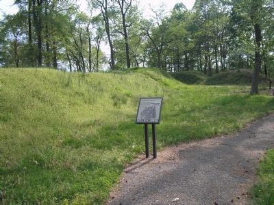 Marker on the Fort Brady Walking Trail. Click for full size. Marker on the Fort Brady Walking Trail image. Click for full size.