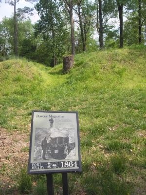 Marker inside Fort Brady. Click for full size. Marker inside Fort Brady image. Click for full size.