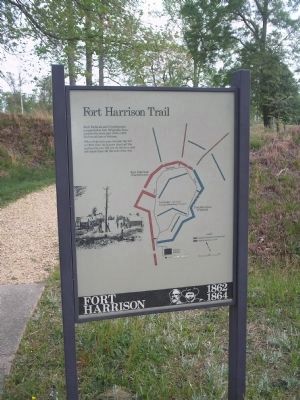 Fort Harrison Trail Marker image. Click for full size.