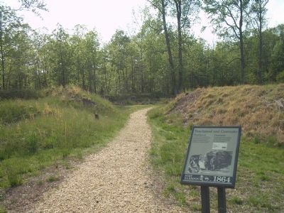 Marker on the Fort Harrison Trail. Click for full size. Marker on the Fort Harrison Trail image. Click for full size.