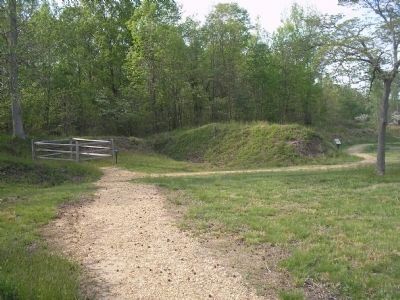 Marker on Fort Harrison Trail. Click for full size. Marker on Fort Harrison Trail image. Click for full size.