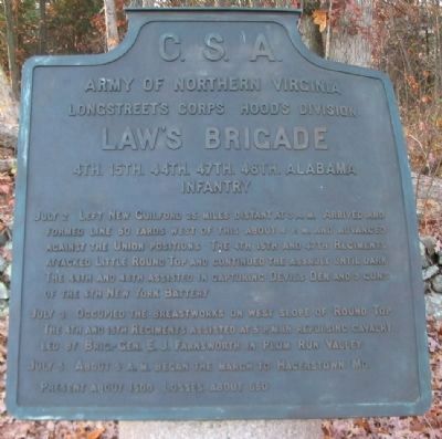 Law's Brigade Tablet. Click for full size. Law's Brigade Tablet image. Click for full size.