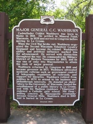 Major General C.C. Washburn Marker image. Click for full size.