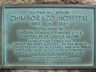Chimborazo Hospital Marker image. Click for full size.
