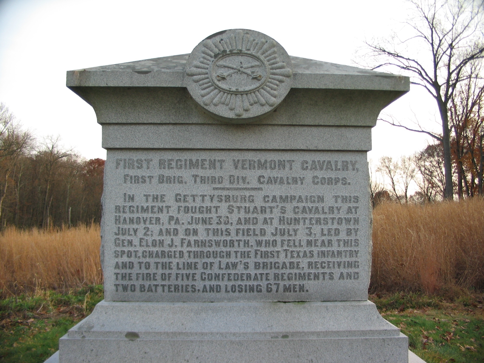 First Regiment Vermont Cavalry Monument