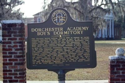 Dorchester Academy Boy's Dormitory Marker image. Click for full size.