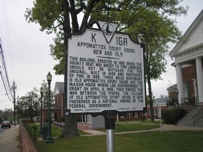 Appomattox Court House Marker. Click for full size. Appomattox Court House Marker image. Click for full size.