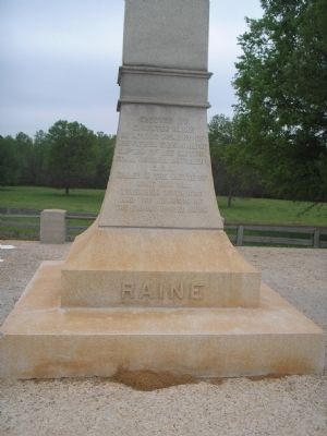 Closeup of Raine Monument image. Click for full size.