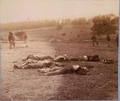 Federal Dead on First Day Battlefield image. Click for more information.