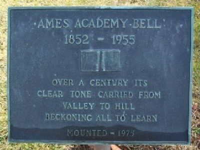 Ames Academy Bell Marker image. Click for full size.