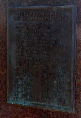 Back Marker: They Accompanied the Mormon Battalion. Click for full size. Back Marker: They Accompanied the Mormon Battalion image. Click for full size.