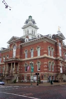 Athens County Courthouse and Markers. Click for full size. Athens County Courthouse and Markers image. Click for full size.