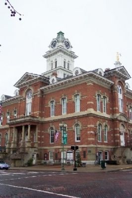 Athens County Courthouse and Markers image. Click for full size.