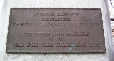 Athens County Civil War Soldiers and Sailors Memorial Contribution image. Click for full size.