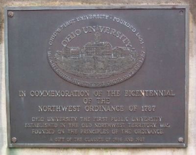 Bicentennial of the Northwest Ordinance Marker. Click for full size. Bicentennial of the Northwest Ordinance Marker image. Click for full size.