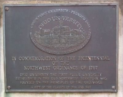 Bicentennial of the Northwest Ordinance Marker image. Click for full size.