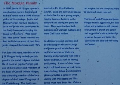 The Central History Museum Marker - The Morgan Family image. Click for full size.