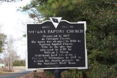 Smyrna Baptist Church Marker. Click for full size. Smyrna Baptist Church Marker image. Click for full size.
