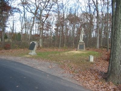 Second Brigade Tablet in Front of the Pennsylvania Reserves Monument. Click for full size. Second Brigade Tablet in Front of the Pennsylvania Reserves Monument image. Click for full size.