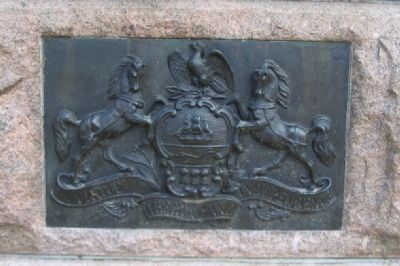 State Coat of Arms on Front of Monument image. Click for full size.
