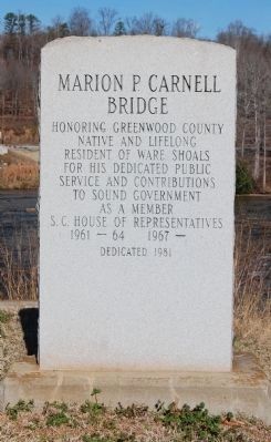 Marion P. Carnell Bridge Marker image. Click for full size.