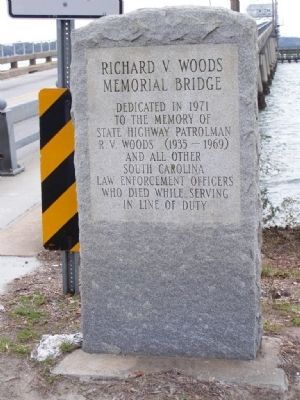Richard Woods Memorial Bridge Marker image. Click for full size.