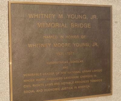 Whitney M. Young, Jr. Memorial Bridge Marker image. Click for full size.
