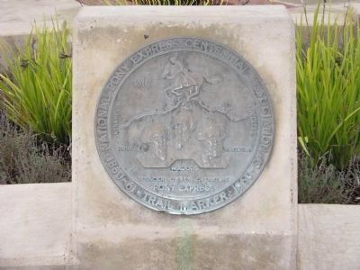 Close-Up of Pony Express Trail Marker image. Click for more information.