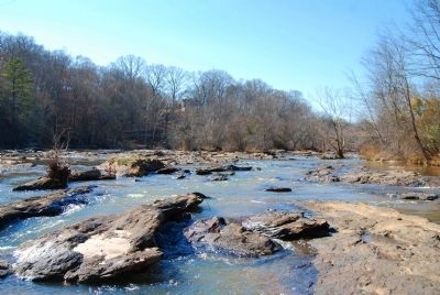 Saluda River and Shoals -<br>Looking Upstream image. Click for full size.