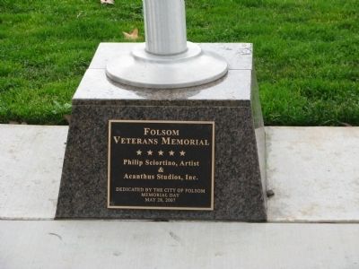 Folsom Veterans Memorial. Click for full size. Folsom Veterans Memorial image. Click for full size.