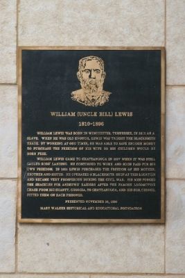 Plaque near William "Uncle Bill" Lewis Marker. Click for full size. Plaque near William "Uncle Bill" Lewis Marker image. Click for full size.