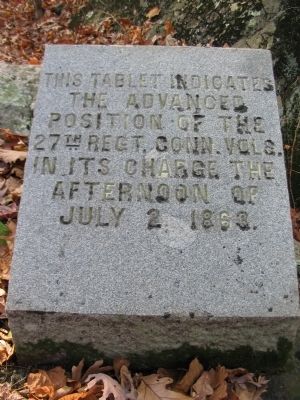 27th Connecticut Position Marker image. Click for full size.