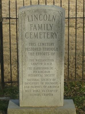 Lincoln's Virginia Ancestors Marker image. Click for full size.