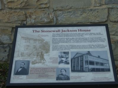 The Stonewall Jackson House Marker image. Click for full size.