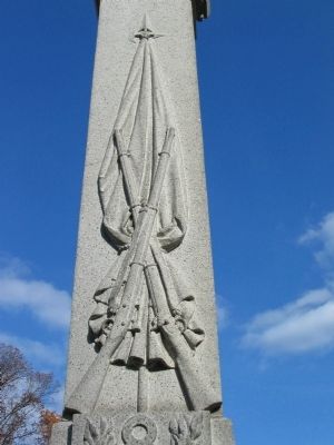 Artwork on Front of Monument image. Click for full size.