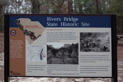 Rivers Bridge State Historic Site Marker image. Click for full size.
