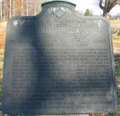 Third Brigade, Second Division, Third Corps Tablet. Click for full size. Third Brigade, Second Division, Third Corps Tablet image. Click for full size.