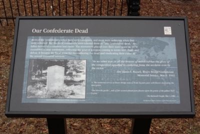 Our Confederate Dead Marker image. Click for full size.
