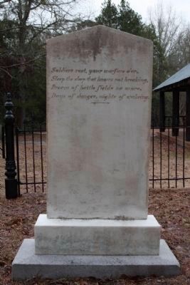 Rivers Bridge Confederate Dead Poem on back image. Click for full size.