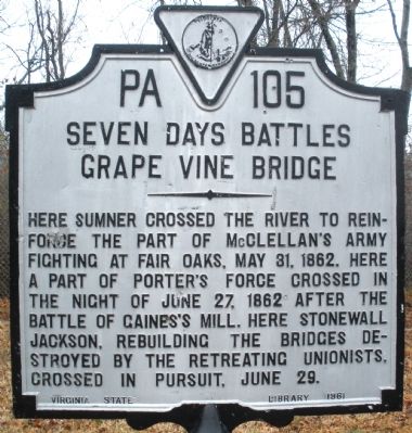 Grape Vine Bridge Marker image. Click for full size.