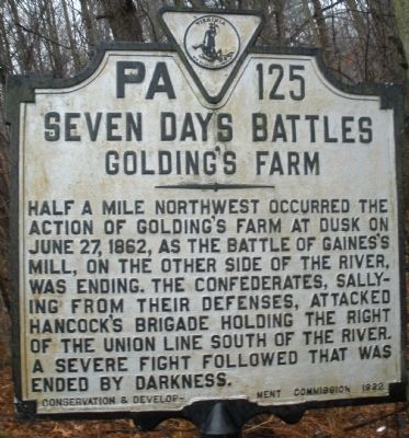 Seven Days Battles Marker image. Click for full size.