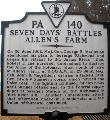 Seven Days Battles Marker. Click for full size. Seven Days Battles Marker image. Click for full size.