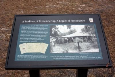 A Tradition of Remembering, A Legacy of Preservation Marker image. Click for full size.