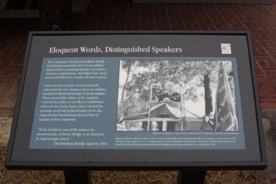 Plaque 2, Eloquent Words Distinguished Speakers image. Click for full size.