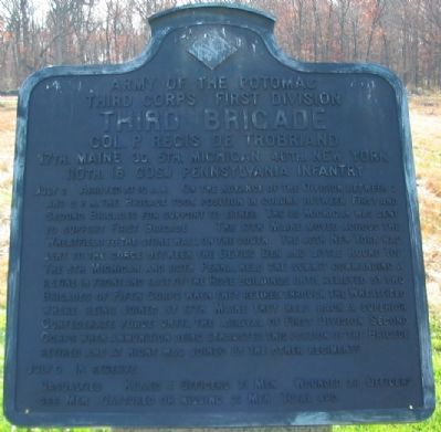 Third Brigade, First Division, Third Corps Tablet. Click for full size. Third Brigade, First Division, Third Corps Tablet image. Click for full size.