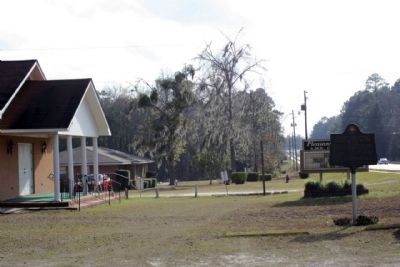 Pleasant Grove Marker, looking south , along W. Oglethorpe Hwy(US 84,GA 38). Click for full size. Pleasant Grove Marker, looking south , along W. Oglethorpe Hwy(US 84,GA 38) image. Click for full size.